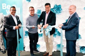 (L to R) Blackmores Country Manager NZ Deva Dhar, Men’s Health Week ambassadors Brett McGregor and Brendon Pongia, Managing Director ANZ David Fenlon.