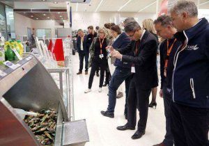 08.11.2016 Joost Timmerman, Managing Director of Paqell takes photos as Participants in a Trade Mission from the Netherlands visit the Victoria Park New World in Auckland. Mandatory Photo Credit ©Michael Bradley.