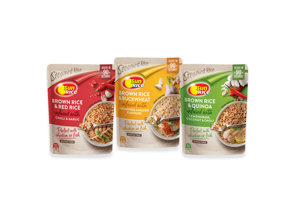 Cheat. Heat. Eat. New SunRice Infusions Range