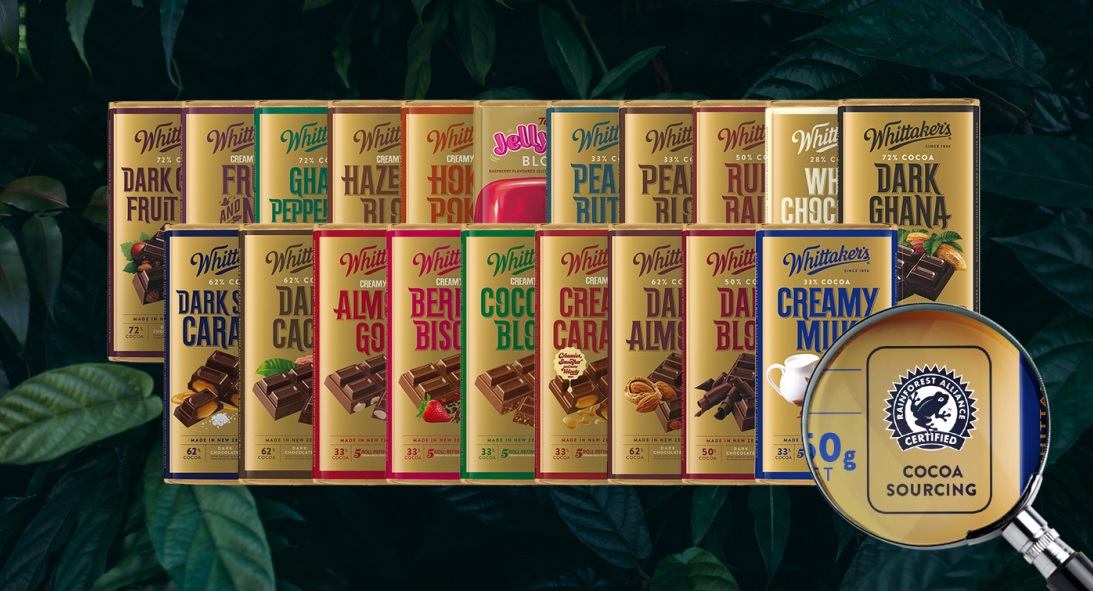 Whittaker’s announces new Rainforest Alliance partnership