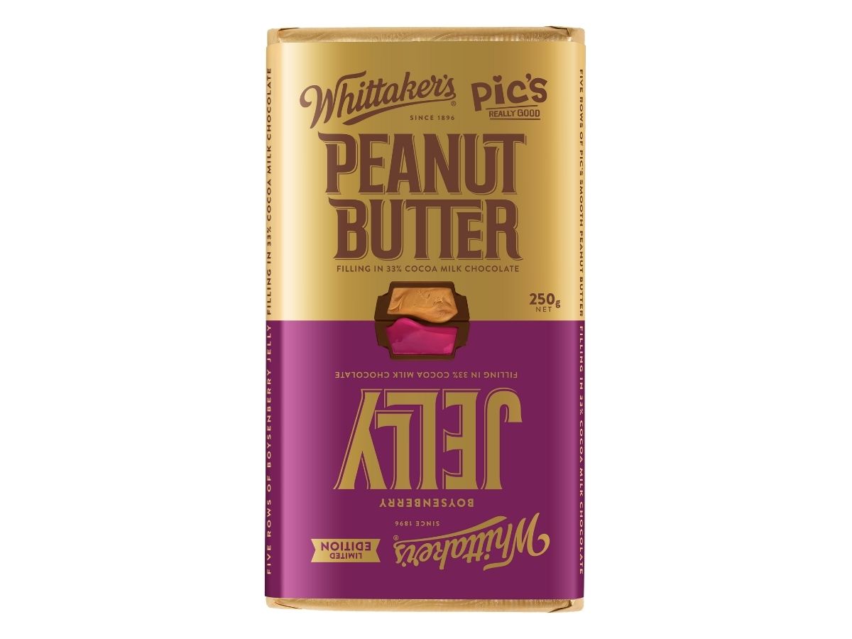 Whittaker’s new PB & Jelly Block turns chocolate world upside down