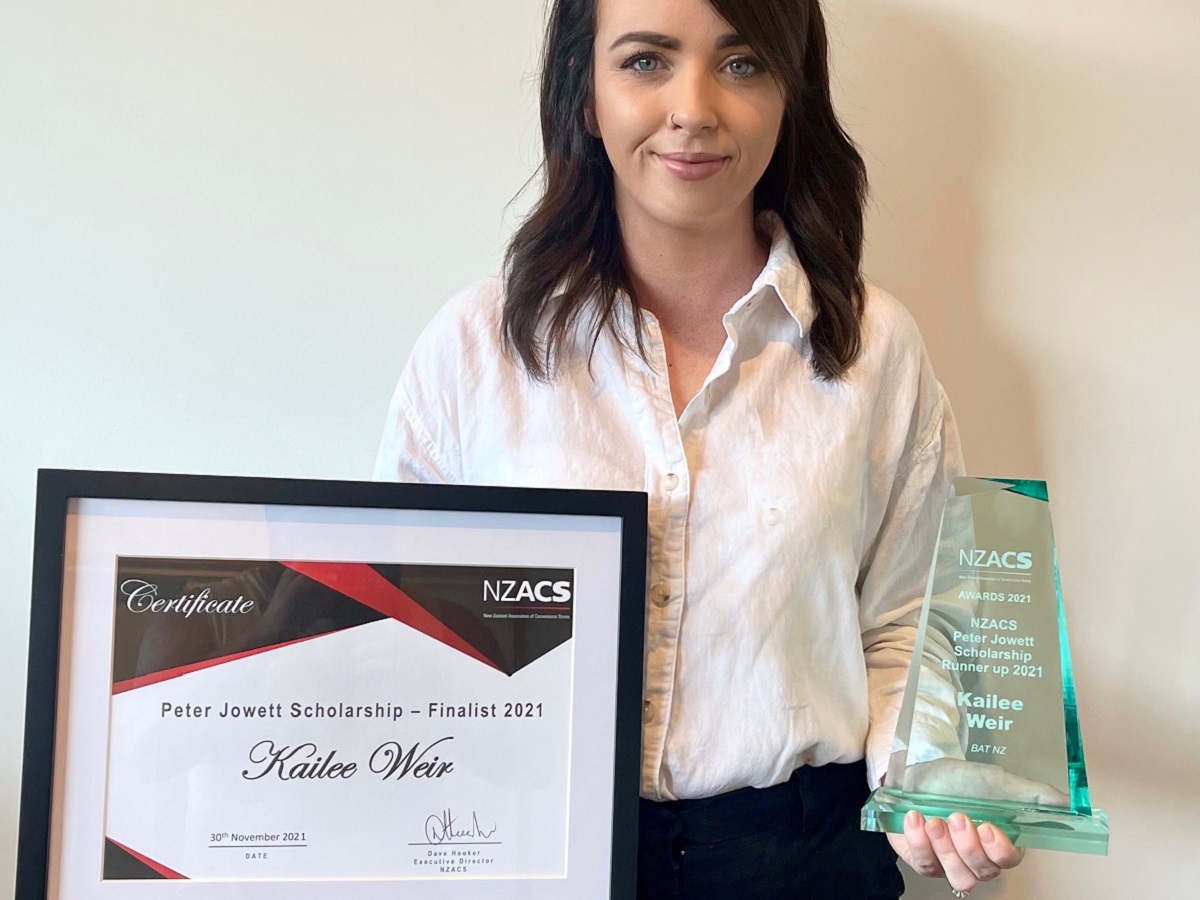 Runner up of the NZACS 2021 Peter Jowett Scholarship